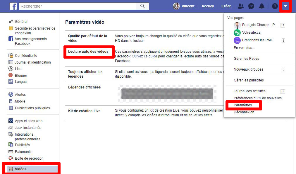 Désactiver la lecture automatique des vidéos sur Facebook et ...