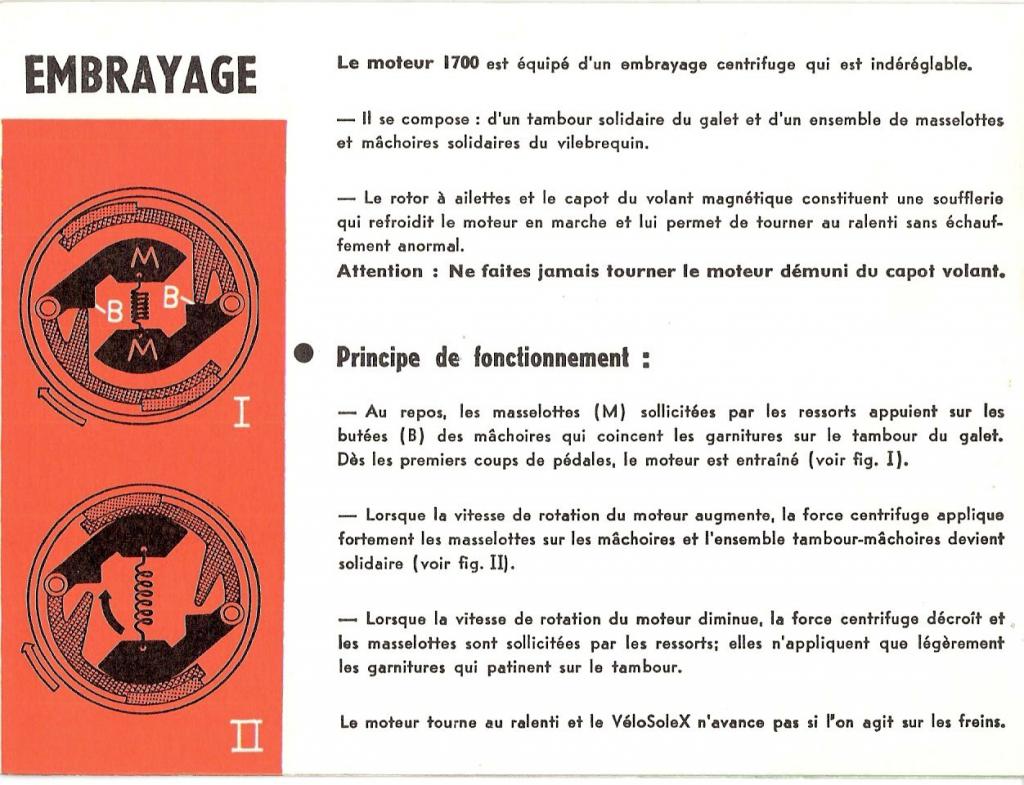 solex, galet et cahine :: Moteur baissé sans rouler