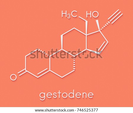 Gestodene Progestogen Hormonal Contraceptive Drug Molecule ...